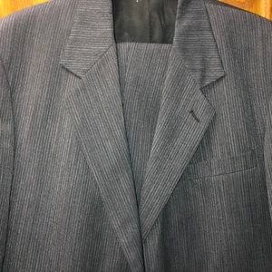Ferracci Men's Black Gray Pinstripe 2PC Suit
